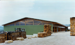 Hangar de séchage de la scierie Eurochêne